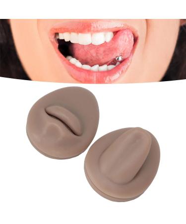 Soft Silicone Mouth Tongue Model for Beauty Salon - Simulated Human Lip Tongue Set for Piercing Practice & Display | Reusable Easy Clean Tools (Type C - Buy Online on SooperMarket.com