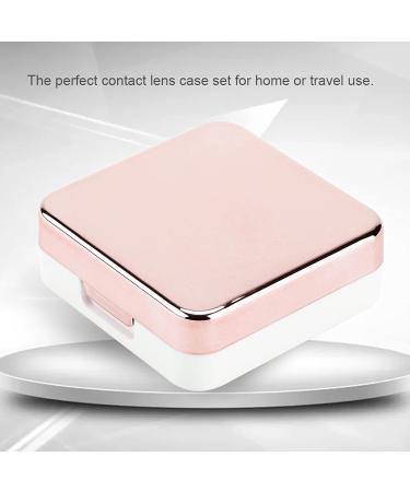 Akozon Lens Kutusu - Cute Pink Contact Lens Container Set with Mirror | Soft Travel Eye Care Storage Box - Buy Online on SooperMarket.com