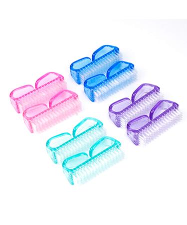 WBCBEC 8 Pieces Handle Nail Brush Nail Hand Scrubbing Cleaning Brush