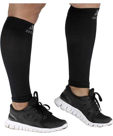 Mojo Compression Calf Sleeves 20-30mmHg Plus Size 4XL Black - Swelling & Shin Splints Support - Buy Online on SooperMarket.com