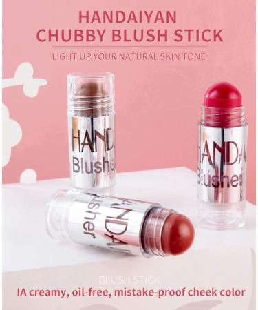 GL-Turelifes Blush Stick | Cream Highlighter & Trimming Rouge Pen (04) | Moisturizing Cheek Makeup for Glow and Mood Boosting - Buy Online on SooperMarket.com