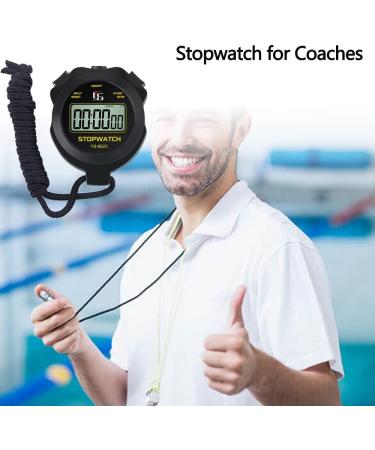 ZCTIMYI Digital Stopwatch Timer - Mute, Large Display, Easy-to-Use - Ideal for Coaches, Swimming, Running - Yellow - Buy Online on SooperMarket.com