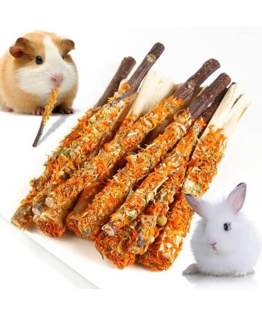 Abiz rabbits toys k toy 6 PCs of course apple wood+4 PCs bamboo sticks chewing chamomile flower sheet for rabbits hamsters guinea pigs chinchilla treats m10