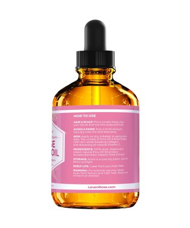 Leven Rose Rose Emu Oil 4 oz - Natural Emu Oil with Rose Extract - Buy Online on SooperMarket.com