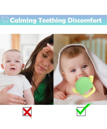 Soothing Silicone Teething Mitt for Babies 3+ Months | BPA-Free Baby Teether Toy | Anti-Drop Wrist Design | Infant Teething Mitten for Pain Relief - Buy Online on SooperMarket.com