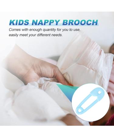 Kisangel 36pcs Safety Pin Cloth Diaper Fasteners - Vintage Style for Kids and Adults - Blue Resin - 6.4x2.5cm - Buy Online on SooperMarket.com