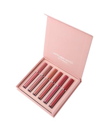 Liquid Lipstick 6PCS/Set Non-stick Cup Matte Lipstick Waterproof Long Lasting Lipstick Sets Not Fade Lip Gloss Gift for Women Girl Lipstick Sets for Women SetA Set A