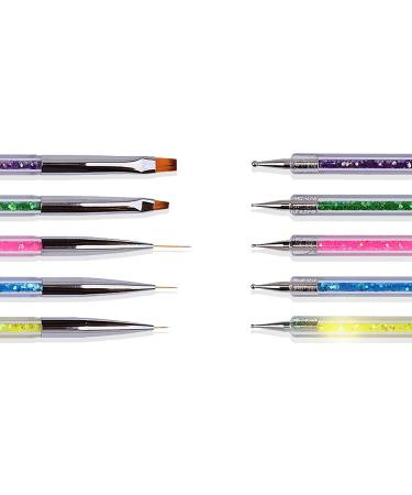 YUECI Double Ended Nail Liner Pen Kit - 5-Part Multi-Color Nail Art Tools for UV Gel & Acrylic Designs - Professional Nail Dotting Pen Accessories - Buy Online on SooperMarket.com