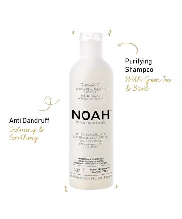 Noah Hair 1.5 Purifying Shampoo - Organic Green Tea & Basil Shampoo | Natural Dandruff Solution | 8.5 fl. oz - Buy Online on SooperMarket.com
