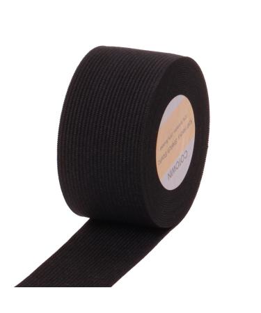 COTOWIN 1.5-inch Wide Black Knit Heavy Stretch High Elasticity Elastic Band  5 Yards