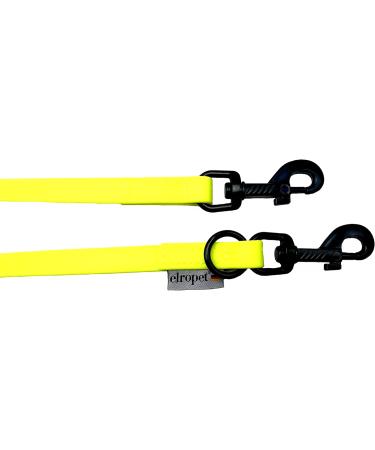 Biothane Dog Leash with Adjustable Hook | Durable 5m x 9mm | Ideal for Small & Large Dogs - Neon Yellow - Buy Online on SooperMarket.com
