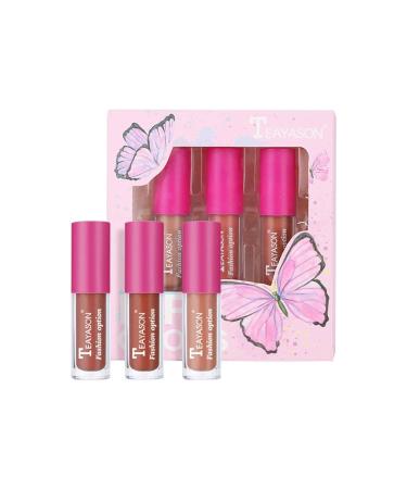 YUECI Glitter Lipstick Set - Diamond Shiny Waterproof Lip Gloss Long-Lasting Moisturizing 3-Color Metallic Texture (1g) - International Shipping Available - Buy Online on SooperMarket.com