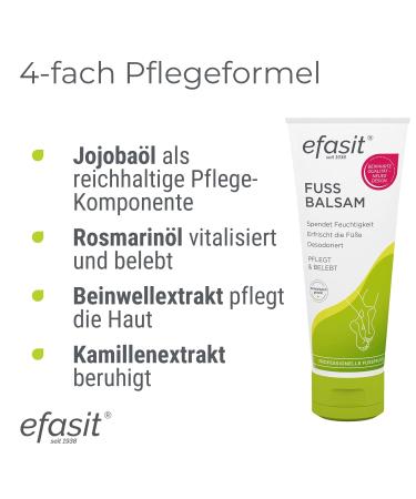 Efasit Foot Balm 75ml | Rich Moisturizer for Dry Feet with Jojoba & Rosemary Oil | Nourishing Care for Healthy Feet - Buy Online on SooperMarket.com
