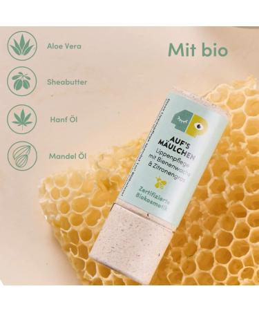 4PEOPLEWHOCARE BIO Lip Balm - Organic Beeswax Lip Care Stick with Lemongrass - Sustainable Solution for Dry Cracked Lips - Natural Cosmetics - Buy Online on SooperMarket.com