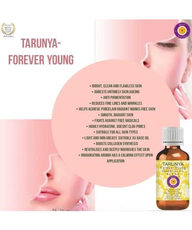 Deve Herbes Tarunya - Forever Young - Anti Ageing Blend of Patchouli Cypress Clary Sage Myrrh Frankincense French Lavender Essential Oils in Chilean Rosehip Oil 15ml (0.50 oz) Tarunya 15ml (0.50 oz )Tarunya - Buy Online on SooperMarket.com
