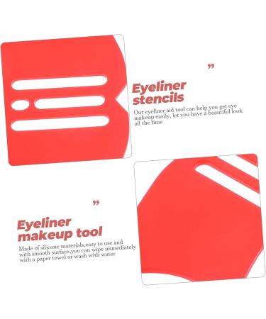 Baluue Eyeliner Eyelash Shield Eyelash Applicator Tool Women Eyeliner Stencils Red 10.3x3.8cm Red - Buy Online on SooperMarket.com
