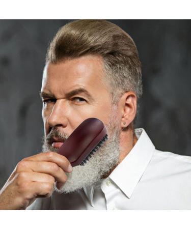 Shop Men's Wooden Beard Brush - Boar Bristle Mustache & Hair Styling Comb for Grooming | International Shipping Available - Buy Online on SooperMarket.com