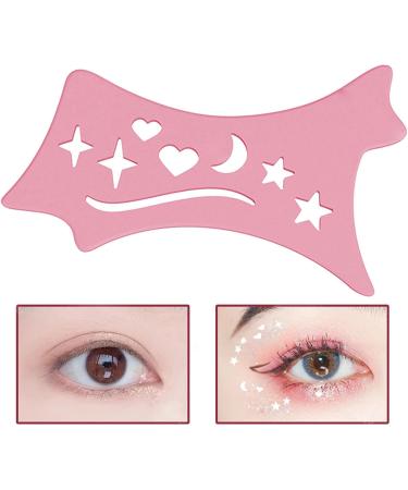 SHZONS Eyeshadow and Eyeliners Stencils Pad | Soft Precision Eyeliners Stencils - Reusable Cleaning Cloths Eye Liners Contour for Makeup Beginners & Beauty Lovers Pink - Buy Online on SooperMarket.com