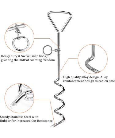 Dog Tie Out Cable and Stake Heavy Duty Dog Tie Out Stake Sturdy Dog Lead Stake Dog Camping Stake for Outdoor Yard and Camping Puppy Pet and Medium Dogs Red - Buy Online on SooperMarket.com