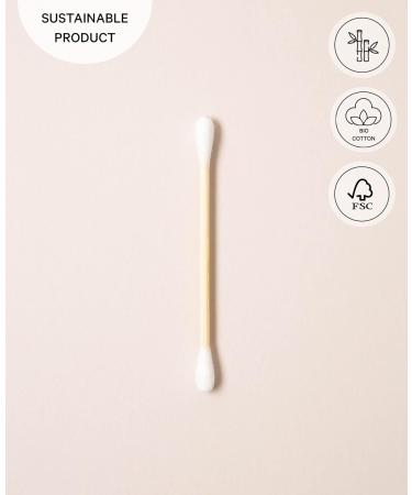 Noya Organic Cotton Buds - 100 Pcs Plastic-Free Biodegradable FSC Certified Bamboo - Buy Online on SooperMarket.com