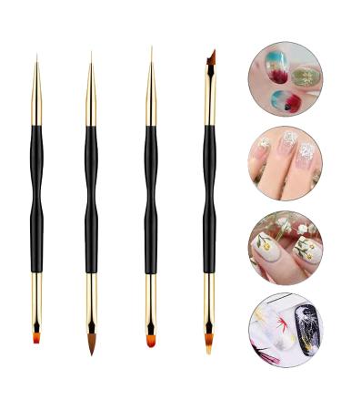 4pcs UV Gel Nail Brush Set - Professional Nail Art Brushes for Home | Gel Brush & Nail Accessories - Buy Online on SooperMarket.com