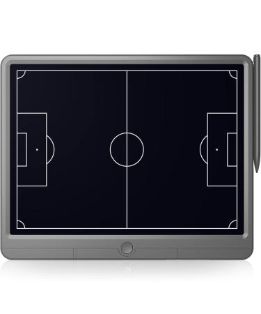 TUGAU Electronic Coach Board Premium Tactical Marker Board with Large LCD Screen and Stylus Pen,Digital Basketball, Baseball, Soccer, Football, Hockey,Tennis Training Equipment for Coach and Game Plan Soccer- 15 inch