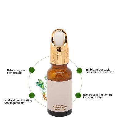 Organic Coptis Ear Solution: Natural Drops for Tinnitus & Earache Relief | 20ml Portable Formula for Adults | External Auditory Canal Support - Buy Online on SooperMarket.com