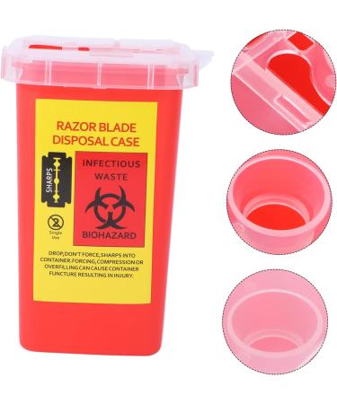 Angoily 5-Set Hairdressing Storage Containers - Automatic Trash Can for Shaving | Red Razor Case for Salons & Home Use - Buy Online on SooperMarket.com