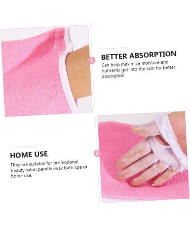 Mikinona 4 Pairs Hand and Foot Mask Fabric Paraffin Socks Moisture Glovesfor Dry Hand Foot Spa Covers Paraffin Bags Hand Spa Gloves Paraffin Wax Gloves Spa Socks Thicken Towel - Buy Online on SooperMarket.com