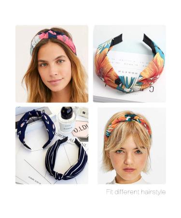12 Pack Wide Knot Headbands for Women - Elastic Turban Boho Hair Accessories - Buy Online on SooperMarket.com