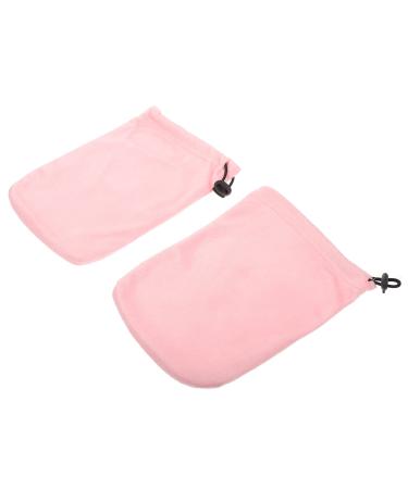 Uonlytech 1 pair of wax isolated gloves paraffin wax inserts paraffin bathroom feasts paraffin baths gloves from paraffin wax bath warm keep cotton bag work pink