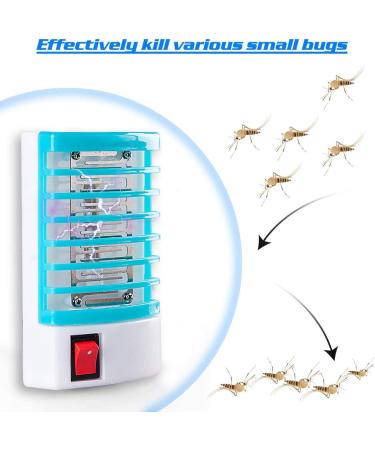 Indoor Bug Zapper Plug-in Mosquito Killer Trap - 2 Pack Electric Fly & Gnat Trap for Home - Mini Insect Killer Light for Flying Pests - A-blue - Buy Online on SooperMarket.com