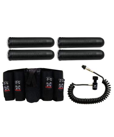 Maddog 4+1 Vertical Paintball Harness w/Paintball Pods & Remote Coil Combo