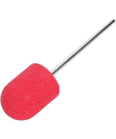 Nail Sanding Drill Bit 0.5 X 0.7in Easy To Store High Strength Nail Polishing Sanding Head Fine Sandpaper with Shaft for Grinding(Big red) - Buy Online on SooperMarket.com