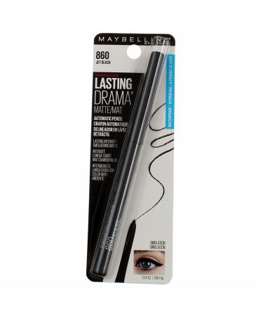 Maybelline New York Eyeliner, Lasting Drama Waterproof Matte Gel Eyeliner Pencil, Jet Black, 2 Count JET BLACK 2 Count (Pack of 1)