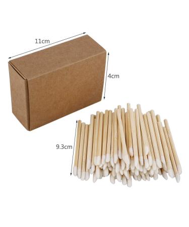 100pcs Disposable Lip Brushes | Eco-Friendly Makeup Applicators with Bamboo Handle - Lint Free Lipstick & Lip Gloss Wands - Buy Online on SooperMarket.com