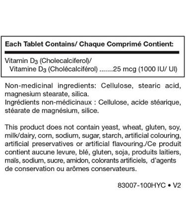 Douglas Laboratories Vitamin D 1000 IU | Vitamin D3 For Bones Teeth Immune Support* | 100 Tablets - Buy Online on SooperMarket.com