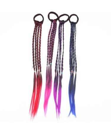Liwein 16Pcs Colorful Hair Extensions | Vibrant Gradient Strands for Kids & Women | Perfect Braided Hair Accessories - Buy Online on SooperMarket.com