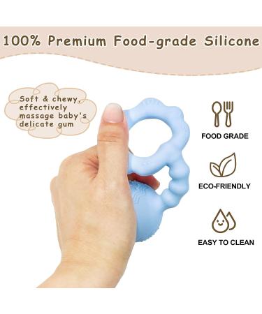 Smarbore Silicone Baby Teething Toy for Babies 0-12 Months - Nude Green Rattle & Teether for Sensory Exploration and Pain Relief - Buy Online on SooperMarket.com
