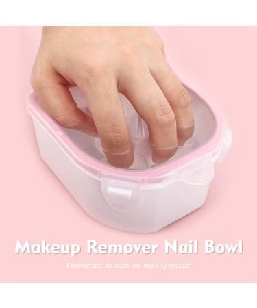 Nail Soaking Bowl Set with Cuticle Remover and Stainless Steel Peeler - 2PC Gel Polish Remover Kit for Manicure and Nail Art - Buy Online on SooperMarket.com