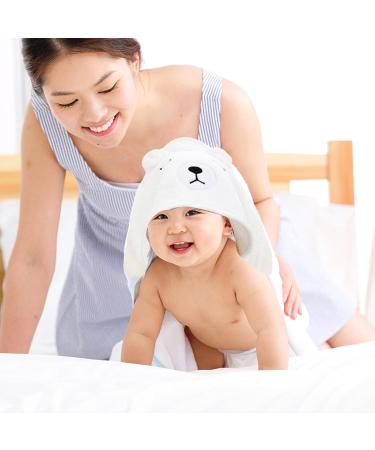 Funmo 3-Pack Hooded Baby Towels | Soft Super Absorbent Bath Towels (80x80 cm) for Ages 0-5 | Cute Patterns & Comfort - Buy Online on SooperMarket.com