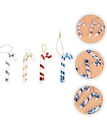 ABOOFAN 4pcs Christmas Candy Cane Ornament Candy Canes Toy Candy Walking Sticks Crutches Christmas Tree Colorful 7x2.5cm - Buy Online on SooperMarket.com
