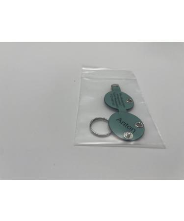 Copter Farm Dog Brand Bag | Engraved Art & Real Leather | Customizable Turquoise Round Collar Bag for Dogs - Buy Online on SooperMarket.com