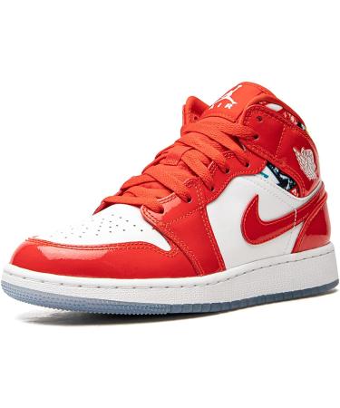 Nike Jordan Youth AIR Jordan 1 MID SE GS DC7248 600 Barcelona Sweater Red Patent - Size 5.5Y Chile Red/White-pollen - 5.5 Big Kid - Buy Now - Buy Online on SooperMarket.com