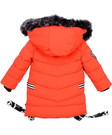 Odziezet Baby Boy Down Coat | Hooded Puffer Zipper Jacket | Orange | 1-2 Years - Buy Online on SooperMarket.com