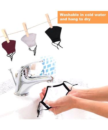 8 Pack Reusable Cloth Face Mask with Adjustable Straps & Nose Wire - Adult Cotton Masks in Black, Dark Grey, Brown, Blue, Burgundy, Green, Purple, Royal Blue - Buy Online on SooperMarket.com
