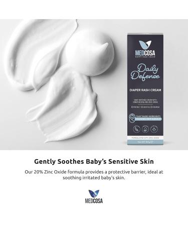 Medcosa Daily Defense Diaper Rash Cream - Zinc Oxide Moisturizing Barrier for Itching Relief | Quick Action & Protection (1 Pack) - International Shipping Available - Buy Online on SooperMarket.com