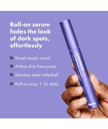 Hero Cosmetics Lightning Wand: Brightening Serum for Post-Blemish Dark Spots - Botanicals, Fragrance & Paraben Free (10ml) - Buy Online on SooperMarket.com