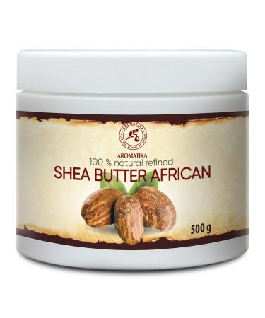 Shea butter - 500g - butyrospermum Parkii from Africa - body butter - Karit body butter - Emollient - Shea butter - For very dry skin - hair treatment - skin care - nail care - hand care - massage 500 g (1 Pack)