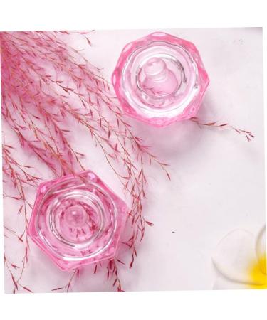 Octagonal Dappen Dish Cup Crystal Glass Glassware Tool for Nail Art Manicure Care Dappen Dish Cup PINK - Buy Online on SooperMarket.com